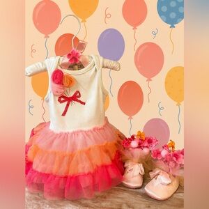Up And Away Centerpiece Dress for baby shower, little girls birthday